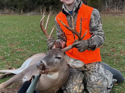 Webb Pass harvested this buck while hunting with his grandfather and entered it into last year’s ALBBAA Big Buck Photo Contest. (Photo courtesy of the Alabama Black Belt Adventures Association)