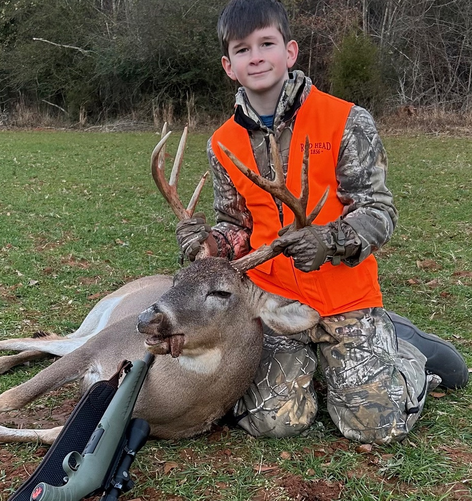 Webb Pass harvested this buck while hunting with his grandfather and entered it into last year’s ALBBAA Big Buck Photo Contest. (Photo courtesy of the Alabama Black Belt Adventures Association)